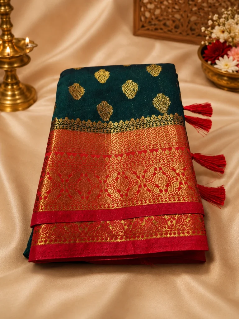 Emerald Royale Semi Silk Banarasi