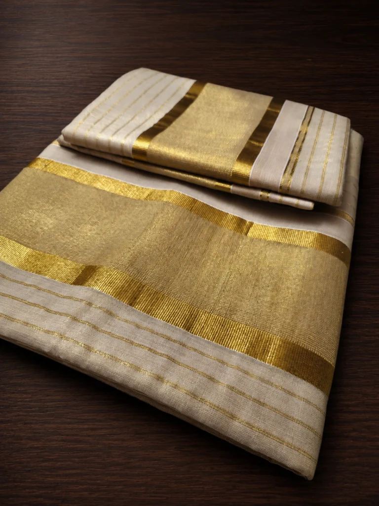 Golden Kasavu Elegance Set Mundu